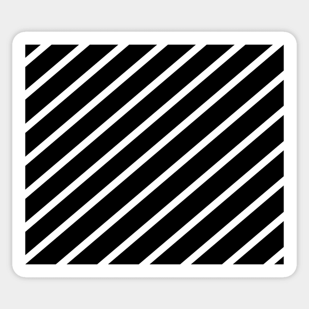 Diagonal lines - Black and white. Sticker by kerens